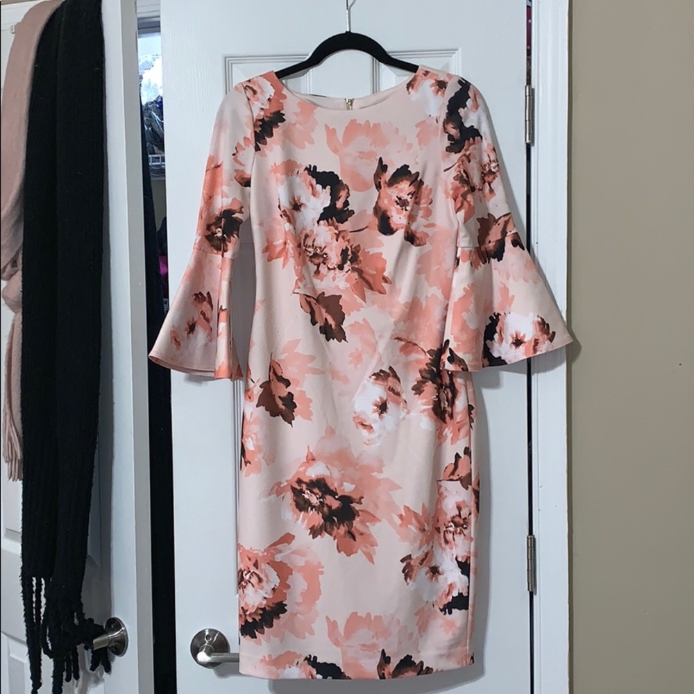 Calvin Klein bell sleeve dress